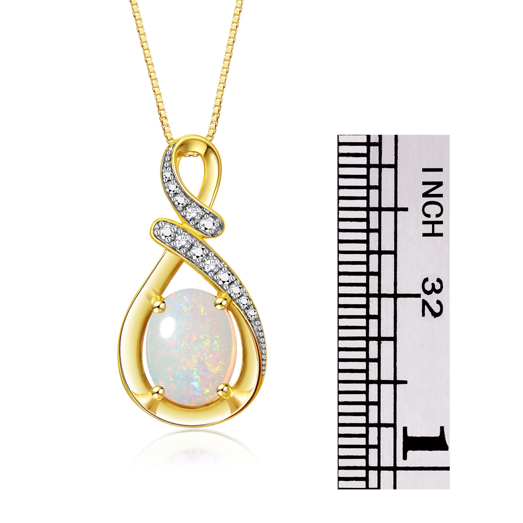 Necklaces for Women Yellow Gold Plated Silver Designer Necklace Gemstone & Genuine Diamonds Pendant 18" Chain 9X7MM BLUE Sapphire Birthstone Womens Jewelry Silver Necklace for Women